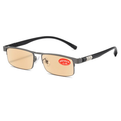 Staklene naočale za čitanje Zilead Žene Muškarci Poslovne naočale za dalekovidnost s poluokvirom HD naočale za čitanje protiv odsjaja Dioptrije +1+1,5+4