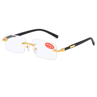 Staklene naočale za čitanje Zilead Žene Muškarci Poslovne naočale za dalekovidnost s poluokvirom HD naočale za čitanje protiv odsjaja Dioptrije +1+1,5+4