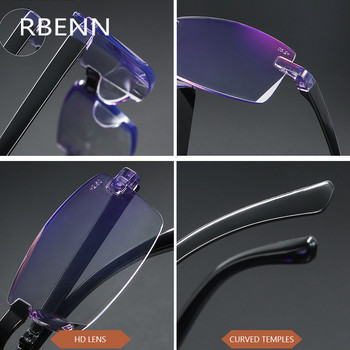 RBENN 2020 New Fashion Floding γυαλιά ανάγνωσης Ultralight Rimless Blue Light που μπλοκάρουν πρεσβυωπικά γυαλιά με θήκη +1.0 1.5 2.5
