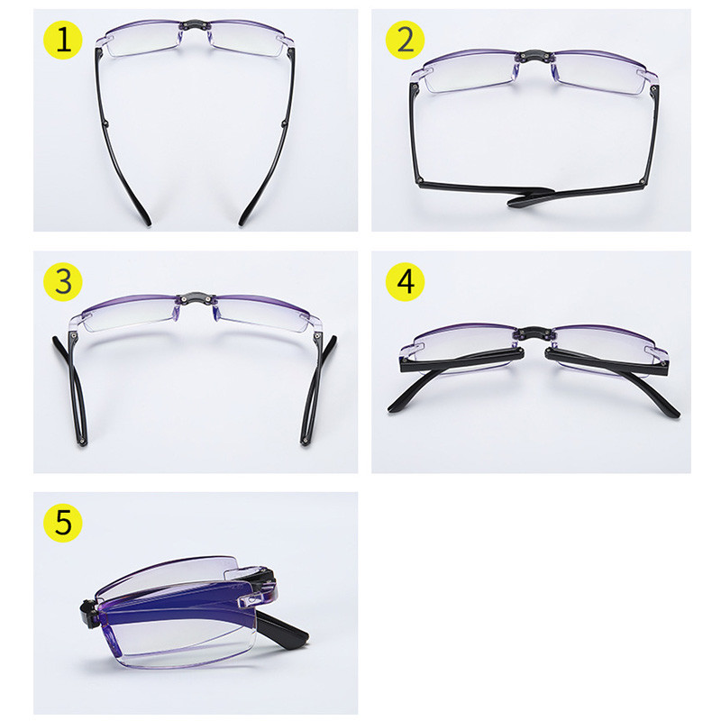 RBENN 2020, nove modne naočale za čitanje, ultralake naočale za čitanje bez okvira, koje blokiraju plavo svjetlo, s futrolom +1,0 1,5 2,5