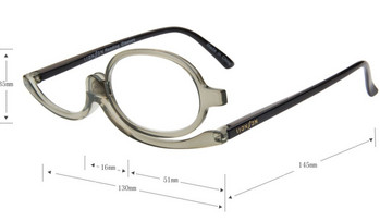 Γυναικεία γυαλιά ανάγνωσης μακιγιάζ Περιστρεφόμενα γυαλιά μακιγιάζ γυαλιά ματιών Presbyopic +1,00 έως +4,0 γυαλιά ανάγνωσης για γυναίκες