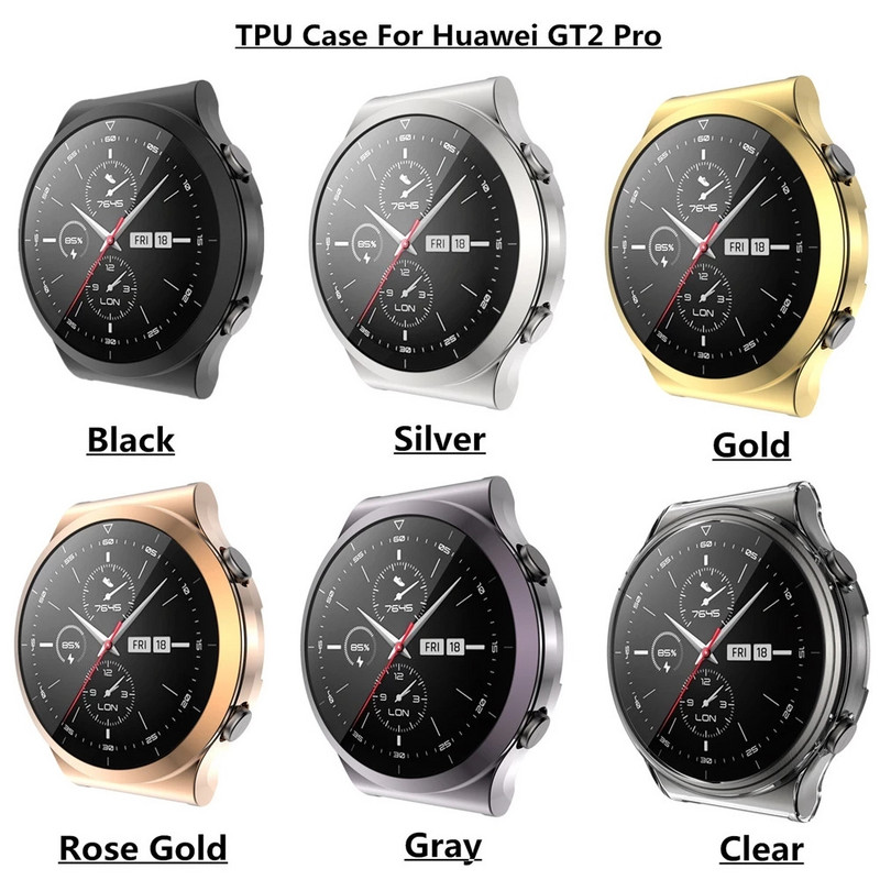 TPU tok HUAWEI WATCH GT 2 Pro-hoz, puha, sokoldalú képernyővédő fólia, lökhárító tok Huawei gt2 pro-hoz Teljes képernyő védelem