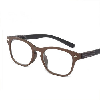 May Flower Square Retro Vintage Wood Reading Glasses Мъжки диоптрични очила Дамски очила за зрение Plus Wood Grain +1,5+2+3,5+4