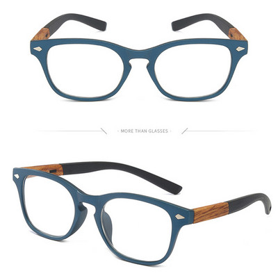 May Flower Square Retro Vintage Drvene naočale za čitanje Muške dioptrijske naočale Ženske naočale za vid Plus Wood Grain +1,5+2+3,5+4