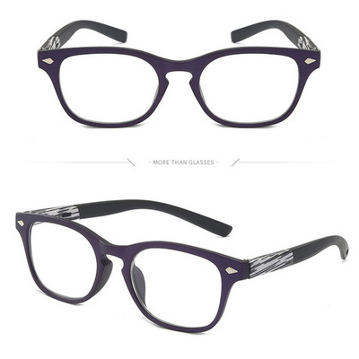 May Flower Square Retro Vintage Drvene naočale za čitanje Muške dioptrijske naočale Ženske naočale za vid Plus Wood Grain +1,5+2+3,5+4