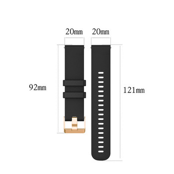 20 mm съвместим за SUUNTO 3 Fitness Силиконова каишка за китка Спортна резервна каишка за китка Интелигентна каишка за часовник Колан Correa