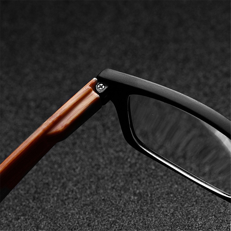 Elbru Woodgrain ultralake naočale za čitanje Četvrtaste protiv umora HD leće Naočale za dalekovidnost Žene Muškarci Naočale Dioptrije+1~+4