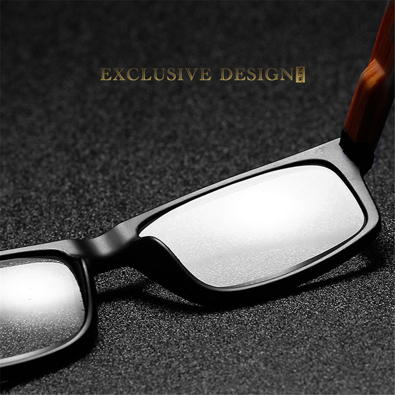 Elbru Woodgrain ultralake naočale za čitanje Četvrtaste protiv umora HD leće Naočale za dalekovidnost Žene Muškarci Naočale Dioptrije+1~+4