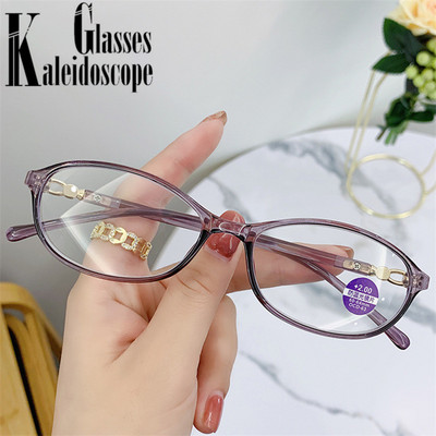 Prieš mėlyną šviesą skaitymo akiniai Moteriški Elegantiški Presbyopia Akiniai Receptiniai Akiniai nuo nuovargio Kompiuteriniai akiniai Dioptrija +1,5 2,0