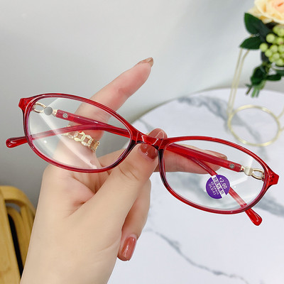 Kék fény elleni olvasószemüvegek Női Elegáns Presbyopia Szemüvegek Vényköteles Fáradtsággátló Számítógépes szemüvegek Dioptria +1,5 2,0