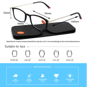 KAEDEK Ултралеки очила за четене Мъже Жени Нечупливи очила Очила от смола с висока разделителна способност Очила с рецепта за пресбиопия