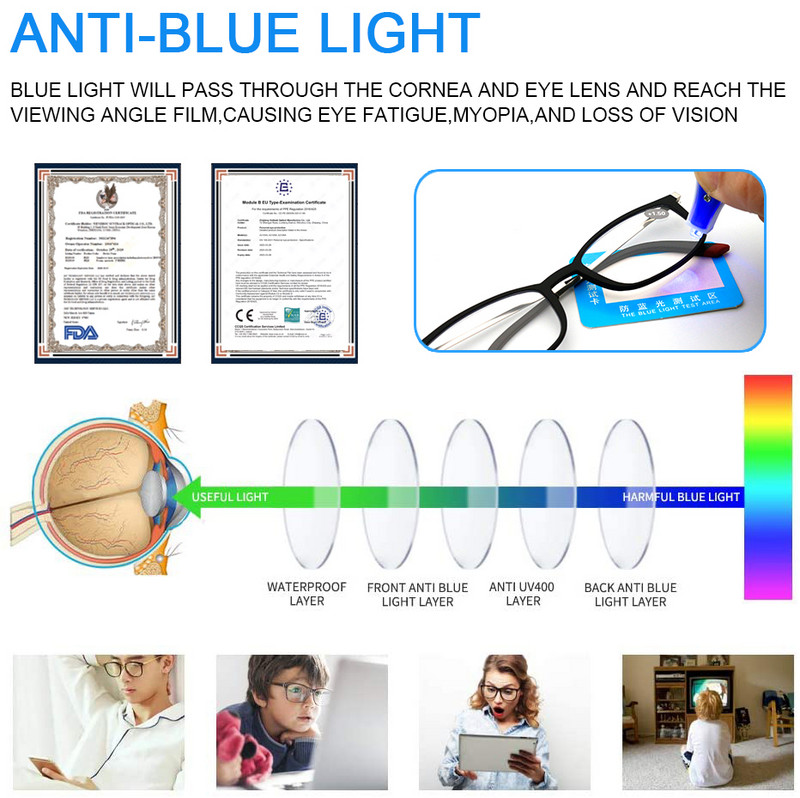 KAEDEK Ultralake naočale za čitanje Muškarci Žene Nesalomljive naočale Naočale od smole visoke razlučivosti Dioptrijske naočale za prezbiopiju