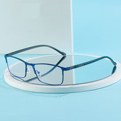 Muške naočale za čitanje Anti-plavo svjetlo Metalni poluokvir Naočale s dalekovidnošću za računalo s dioptrijom Optičke naočale 1.5 2.5