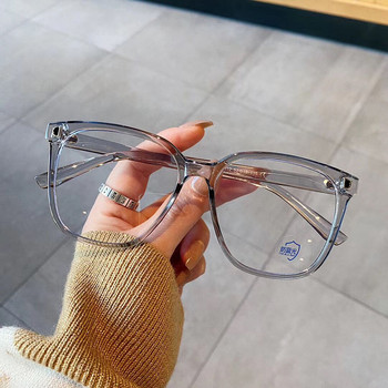 Нов стил Унисекс завършени очила за късогледство Луксозен дизайн Анти-сини Near Sight очила Квадратни големи очила за мъже, жени