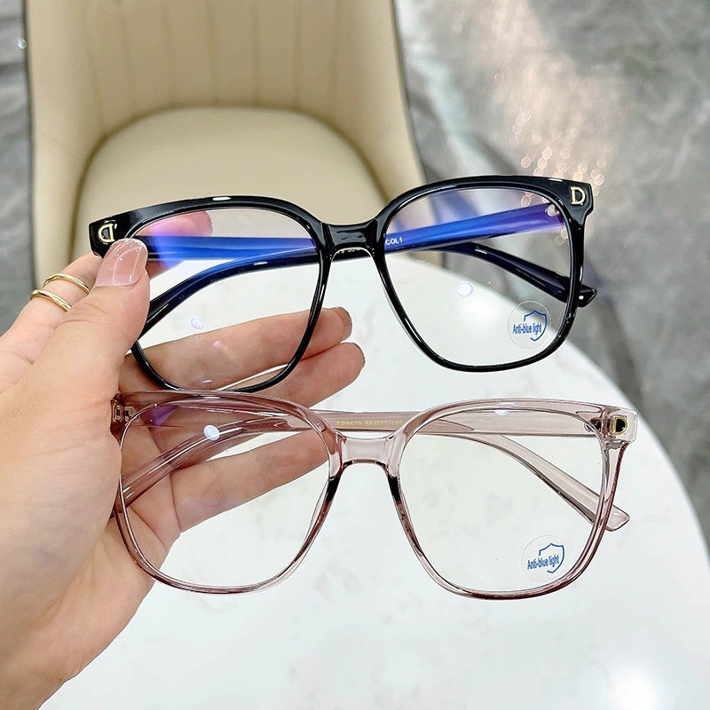 Novi stil Unisex završene kratkovidne naočale Luksuzni dizajn Anti-plave naočale za blizinu Kvadratne velike naočale za muškarce Žene