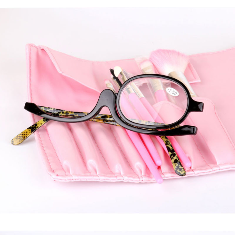 Νέα περιστρεφόμενα γυαλιά ανάγνωσης μακιγιάζ Γυναικεία γυαλιά διορατικότητας Φορητά γυαλιά πρεσβυωπίας Γυναικεία γυαλιά μεγέθυνσης