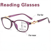 Anti-sinised heledad multifokaalsed lugemisprillid Naiste mood Progressiivsed prillid Retseptiprillid Dioptrid +1,0 kuni +4,0