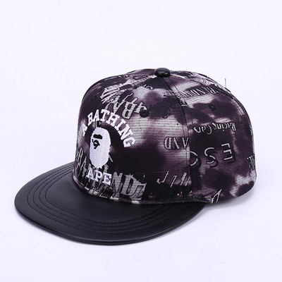 Νέο Unisex Solid Snapback καπέλο Γυναικείο κεντημένο δέρμα PU Ρυθμιζόμενο καπέλο φορτηγού Ανδρικά Αθλητικά καπέλα Μπέιζμπολ