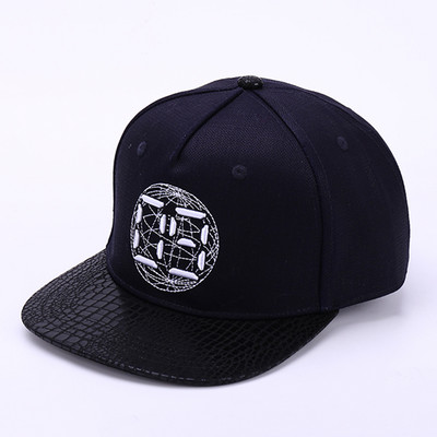 Νέο Unisex Solid Snapback καπέλο Γυναικείο κεντημένο δέρμα PU Ρυθμιζόμενο καπέλο φορτηγού Ανδρικά Αθλητικά καπέλα Μπέιζμπολ
