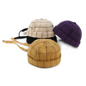 Bărbați, femei, șapcă cu șapcă cu zăbrele, șapcă ocazională Docker, marinar, mecanic, căciulă fără boruri, dovleac, bleumarin.