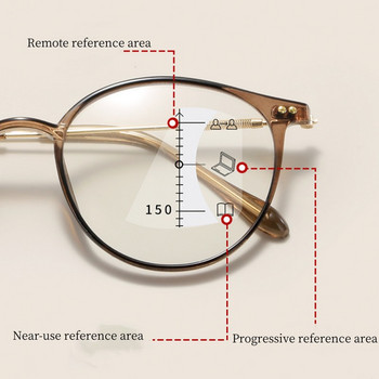 Γυαλιά ανάγνωσης κατά του μπλε φωτός Ανδρικά Γυναικεία Πολυεστιακά Προοδευτικά Γυαλιά Οράσεως Υπερελαφριά Κοντά Μακριά Διεστιακά Γυαλιά +1,0 έως +4,0