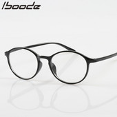 IBOODE Ochelari de lectură retro cu cadru rotund pentru femei, bărbați, unisex, ochelari de vedere prezbiopi, ochelari cu dioptrie +1,0 1,5 2,0 2,5 3,0