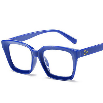 Μεγεθυντικός φακός Anti Blue Light Διάφανος Υπολογιστής Classic Rivet Square Γυναικεία γυαλιά οράσεως Γυαλιά υπερμετρωπίας