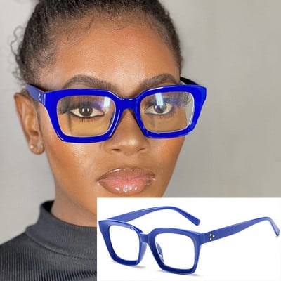 Anti Blue Light Olvasás Nagyító Szemüvegek Átlátszó Számítógép Klasszikus Rivet Square Női Szemüvegek Szemüvegek Távollátás