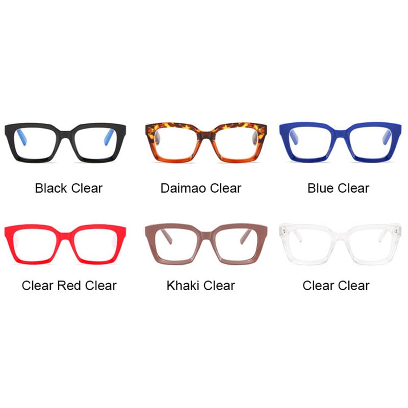 Anti Blue Light Olvasás Nagyító Szemüvegek Átlátszó Számítógép Klasszikus Rivet Square Női Szemüvegek Szemüvegek Távollátás