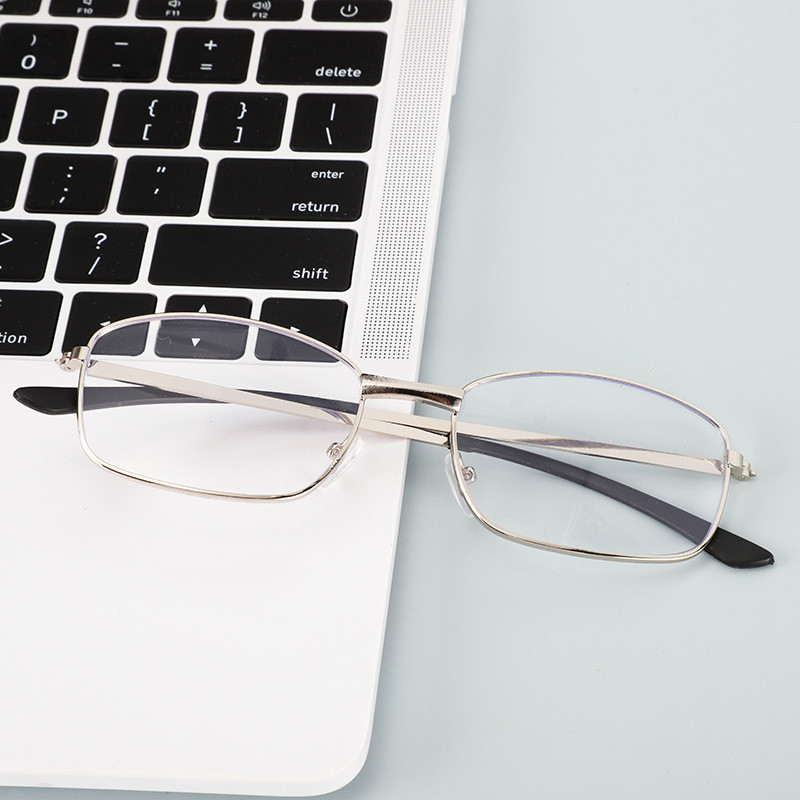 Nove naočale za čitanje računala protiv plavog svjetla Metalne optičke naočale za dalekovidnost malog četvrtastog okvira +1,0+1,5+2,0+2,5+3,0+3,5+4,0