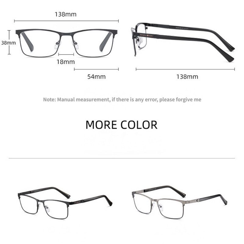 Ανδρικά επαγγελματικά γυαλιά ανάγνωσης FG από ανοξείδωτο χάλυβα για ανδρικά γυαλιά ανάγνωσης πρεσβυωπίας +1,0 έως +4,0