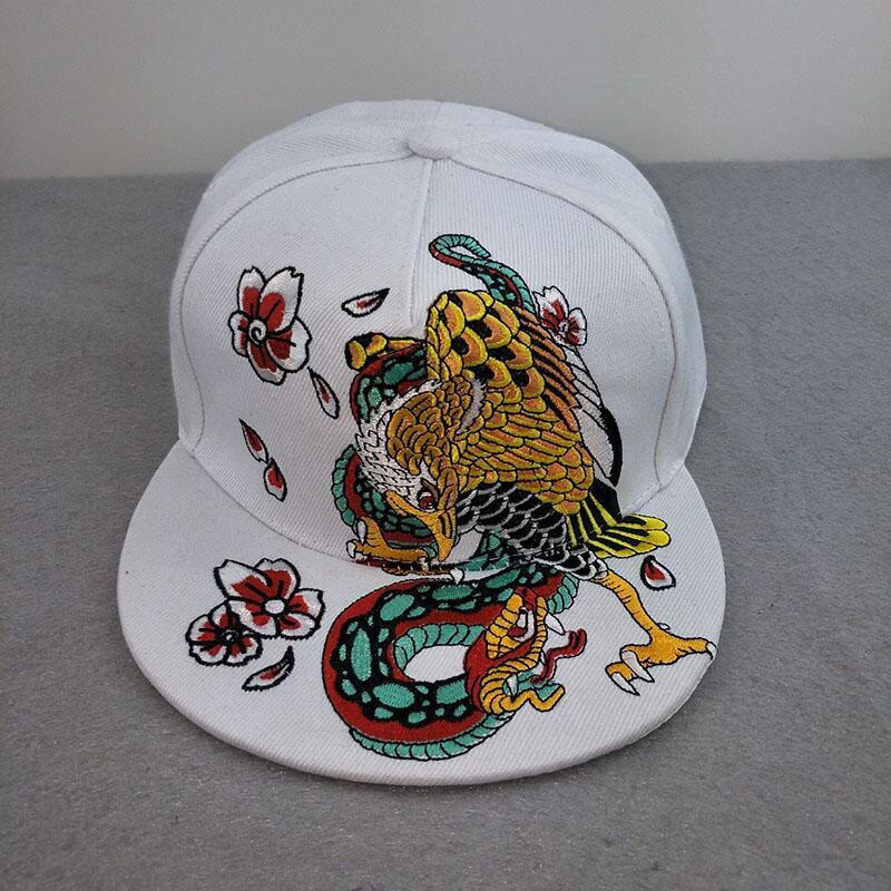Outood Vīriešu 5 paneļu plakana banknotes snapback cepures Vīrieši Sievietēm 3D dzīvnieku izšuvumi trucker cepure Hip hop Sporta cepure Gorras