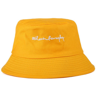 Broderie cu litere, unisex, găleată, șapcă de pescar de vară, pălărie de soare Panama în aer liber, bărbați, femei, pălărie de pescar hip hop