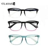 CLASAGA Κλασικά γυαλιά ανάγνωσης για γυναίκες και άνδρες με ανοιξιάτικο ορθογώνιο φακό HD +1+1,5+2+2,5+3+3,5+4+~+6