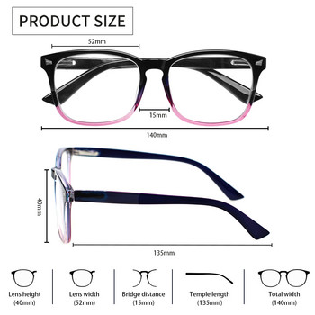 CLASAGA Κλασικά γυαλιά ανάγνωσης για γυναίκες και άνδρες με ανοιξιάτικο ορθογώνιο φακό HD +1+1,5+2+2,5+3+3,5+4+~+6
