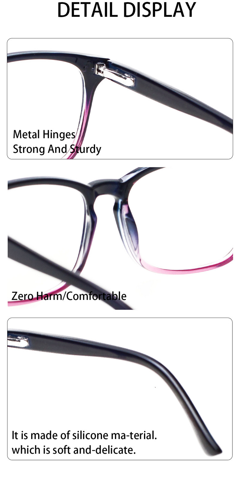 CLASAGA Κλασικά γυαλιά ανάγνωσης για γυναίκες και άνδρες με ανοιξιάτικο ορθογώνιο φακό HD +1+1,5+2+2,5+3+3,5+4+~+6