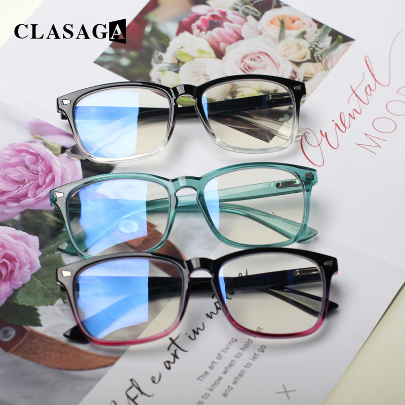 CLASAGA Κλασικά γυαλιά ανάγνωσης για γυναίκες και άνδρες με ανοιξιάτικο ορθογώνιο φακό HD +1+1,5+2+2,5+3+3,5+4+~+6