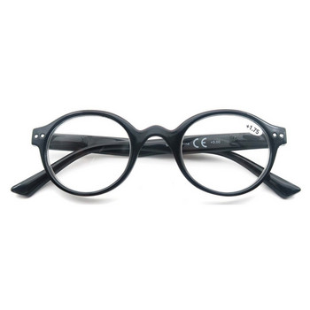 Γυαλιά ανάγνωσης για άνδρες Γυναικείες Κλασικά στρογγυλά γυαλιά ανάγνωσης Υψηλής ποιότητας με άνοιξη μεντεσέδες υπερμετρωπική πρεσβυωπία +1,0 έως +4,0