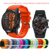 Curea cu buclă din silicon pentru Ticwatch Pro 2020/Pro 3 GPS/E2/S2 Curea ceas inteligent Curele din silicon pentru TicWatch E Tic Watch 2 Correa