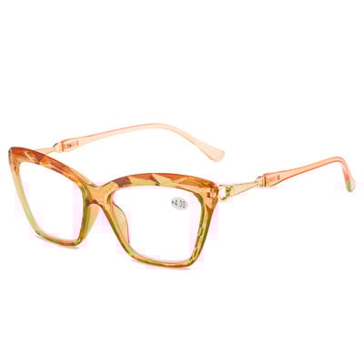 NYWOOH Ochelari de lectură cu ochi de pisică pentru femei, brand de modă, rășină, prezbiopie, ochelari cu prescripție pentru cititor, ochelari dioptrii