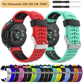 Silikonski remen za sat za Garmin Forerunner 235 220 230 620 630 735Xt Smartwatch Remen za sat Zamjena za ručni zglob Narukvica prozračna