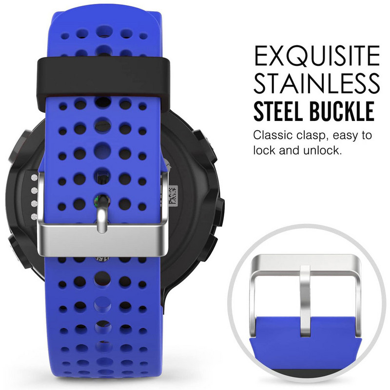 Silikonski remen za sat za Garmin Forerunner 235 220 230 620 630 735Xt Smartwatch Remen za sat Zamjena za ručni zglob Narukvica prozračna