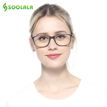 SOOLALA Oversized TR90 Γυαλιά ανάγνωσης Γυναικεία Ανδρικά Γυαλιά Οράσεως Clear Lens Σκελετός Γυναικεία γυαλιά ανάγνωσης +0,5 0,75 έως 4,0
