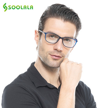 SOOLALA Извънгабаритни очила за четене TR90 Жени Мъже Рамка за очила с прозрачни лещи с пълна рамка Дамски очила за четене +0,5 0,75 до 4,0