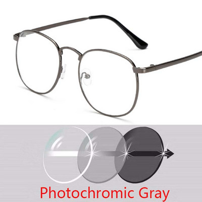 Cadru metalic Rotund Hipermetropie Dioptrie SPH 0 +0,5 +1 +1,5 +2 +2,5 +3 +3,5 +4 +4,5 +5 +6 Ochelari de lectură cu finisaj fotocromatic