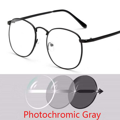 Cadru metalic Rotund Hipermetropie Dioptrie SPH 0 +0,5 +1 +1,5 +2 +2,5 +3 +3,5 +4 +4,5 +5 +6 Ochelari de lectură cu finisaj fotocromatic