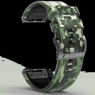 22 26 mm greito pritaikymo kamufliažinio silikoninio laikrodžio dirželis, skirtas Garmin Fenix 7 7X 5 5XPlus 6X 6Pro Epix 935 Enduro2 išmaniojo laikrodžio apyrankė