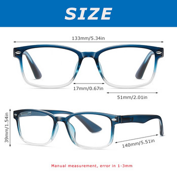 Γυαλιά ανάγνωσης CRIXALIS Square Anti Blue Light Γυναικεία Ανδρικά Anti Glare Διόπτρες Υπερμετρωπία Γυαλιά Γυαλιά Υπολογιστή Ανδρικά UV400