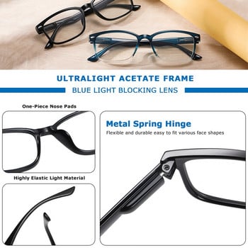 Γυαλιά ανάγνωσης CRIXALIS Square Anti Blue Light Γυναικεία Ανδρικά Anti Glare Διόπτρες Υπερμετρωπία Γυαλιά Γυαλιά Υπολογιστή Ανδρικά UV400