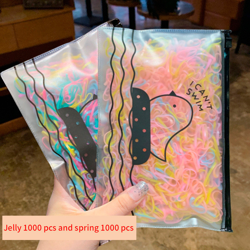 2000 Dječja svježa kosa Uže Kravata za kosu Jednokratna gumica Ženska užeta za kosu Prsten za kosu